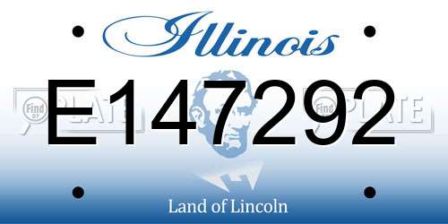 E147292 Illinois License Plate