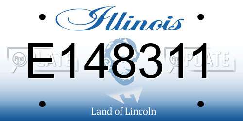 E148311 Illinois License Plate