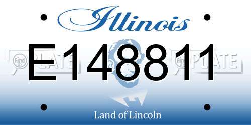 E148811 Illinois License Plate