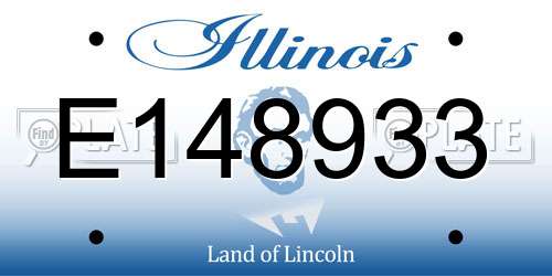 E148933 Illinois License Plate