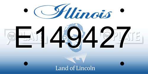 E149427 Illinois License Plate