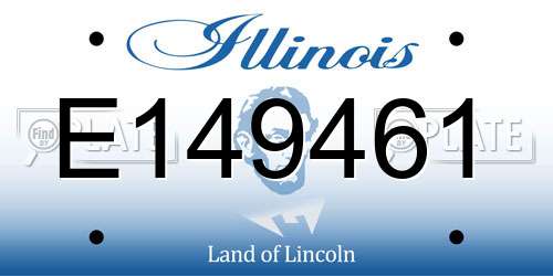 E149461 Illinois License Plate