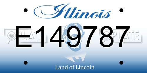 E149787 Illinois License Plate