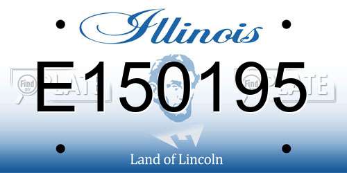 E150195 Illinois License Plate