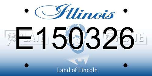 E150326 Illinois License Plate