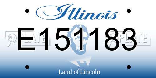 E151183 Illinois License Plate