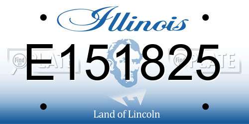 E151825 Illinois License Plate