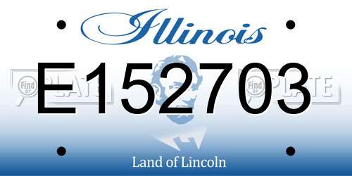 E152703 Illinois License Plate