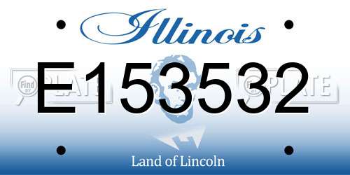 E153532 Illinois License Plate