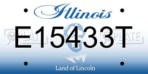 E15433T Illinois License Plate