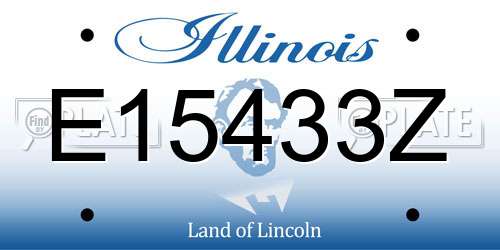 E15433Z Illinois License Plate