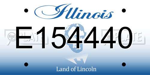 E154440 Illinois License Plate
