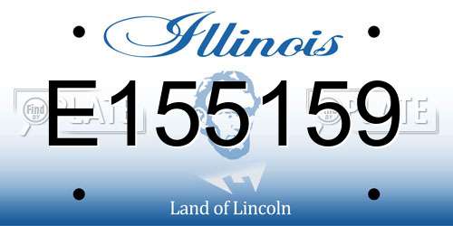 E155159 Illinois License Plate