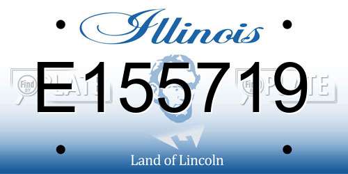 E155719 Illinois License Plate