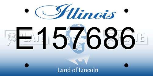 E157686 Illinois License Plate