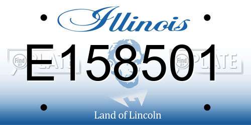 E158501 Illinois License Plate