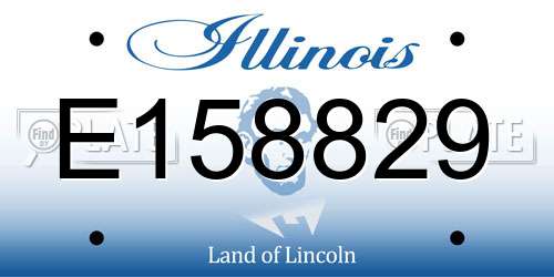 E158829 Illinois License Plate