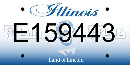 E159443 Illinois License Plate