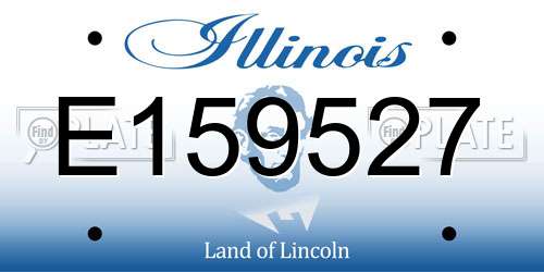 E159527 Illinois License Plate
