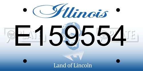 E159554 Illinois License Plate