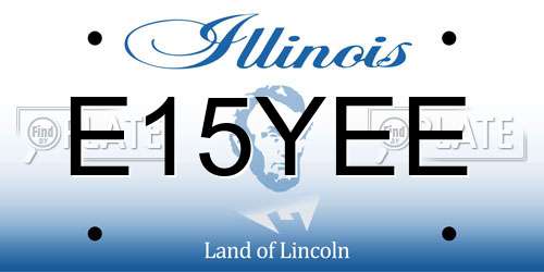 E15YEE Illinois License Plate