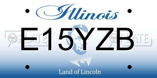 E15YZB Illinois License Plate