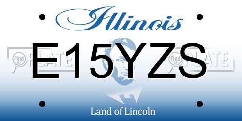 E15YZS Illinois License Plate
