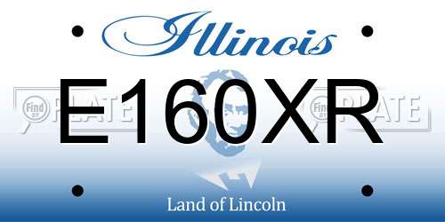 E160XR Illinois License Plate