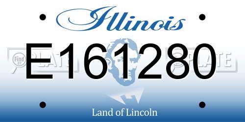 E161280 Illinois License Plate