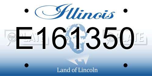 E161350 Illinois License Plate