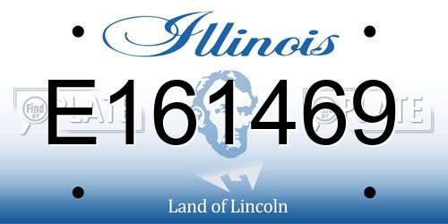 E161469 Illinois License Plate