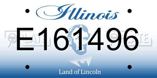 E161496 Illinois License Plate