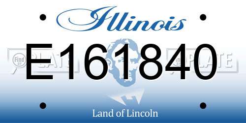 E161840 Illinois License Plate
