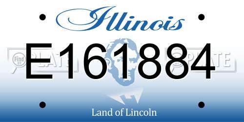 E161884 Illinois License Plate