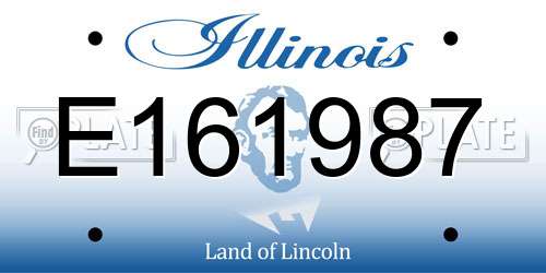 E161987 Illinois License Plate