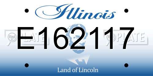 E162117 Illinois License Plate