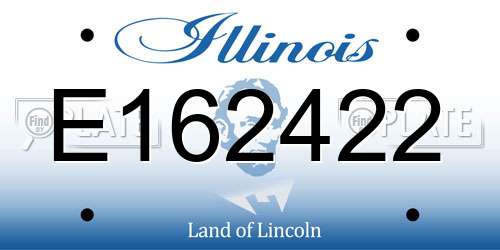 E162422 Illinois License Plate