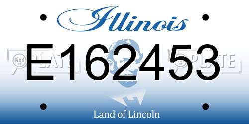 E162453 Illinois License Plate