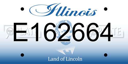 E162664 Illinois License Plate