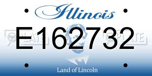 E162732 Illinois License Plate