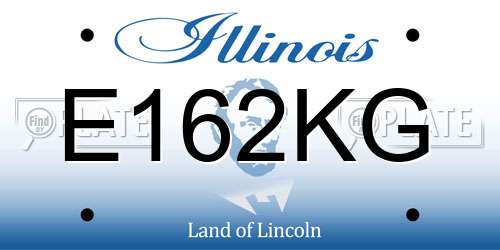 E162KG Illinois License Plate