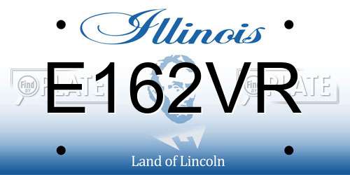 E162VR Illinois License Plate