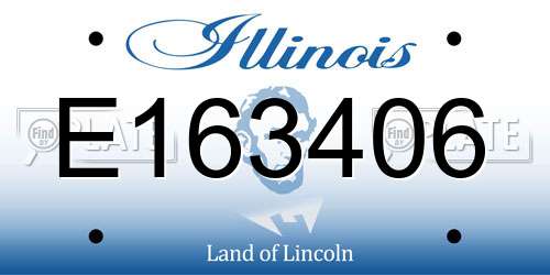 E163406 Illinois License Plate