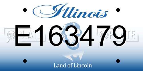 E163479 Illinois License Plate