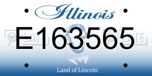 E163565 Illinois License Plate