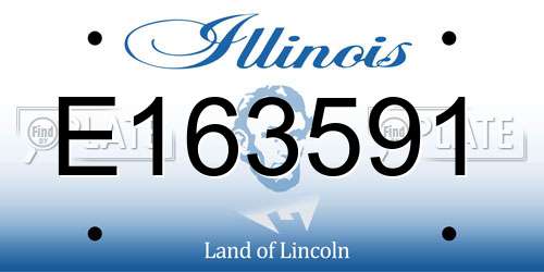 E163591 Illinois License Plate