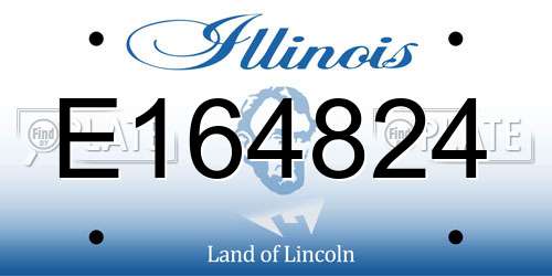 E164824 Illinois License Plate