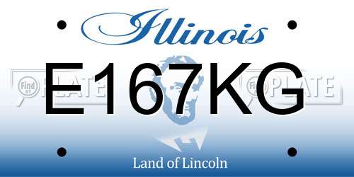 E167KG Illinois License Plate