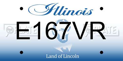 E167VR Illinois License Plate