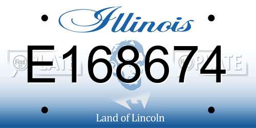 E168674 Illinois License Plate
